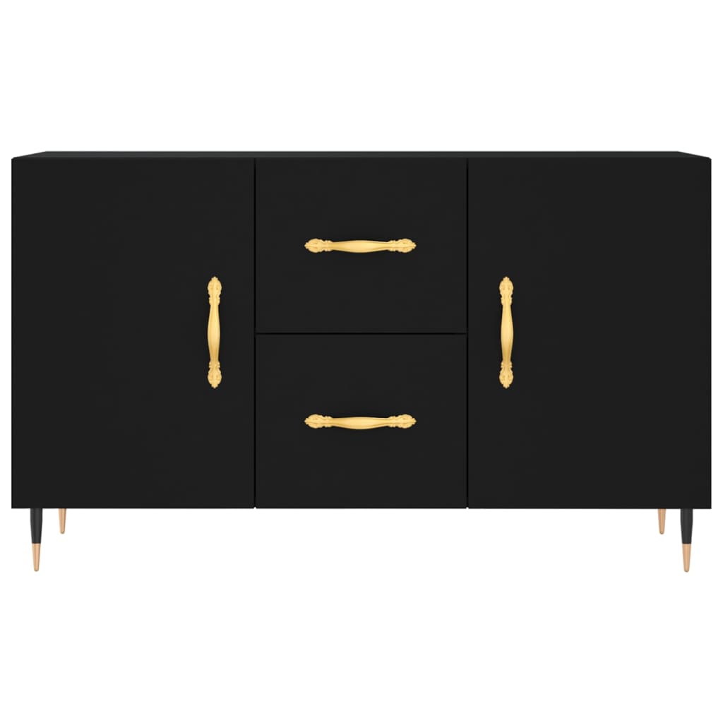Credenza Nera 100x36x60 cm in Legno Multistrato