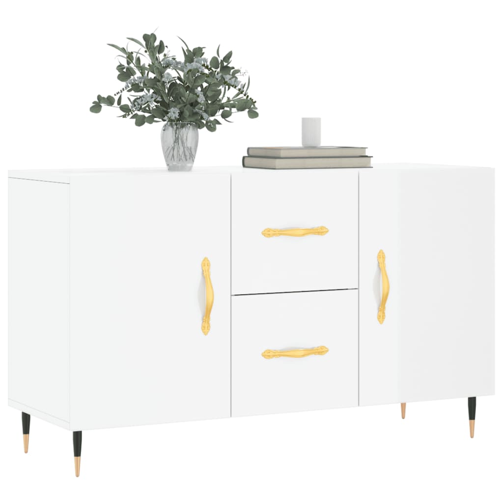 Credenza Bianco Lucido 100x36x60 cm in Legno Multistratocod mxl 103987