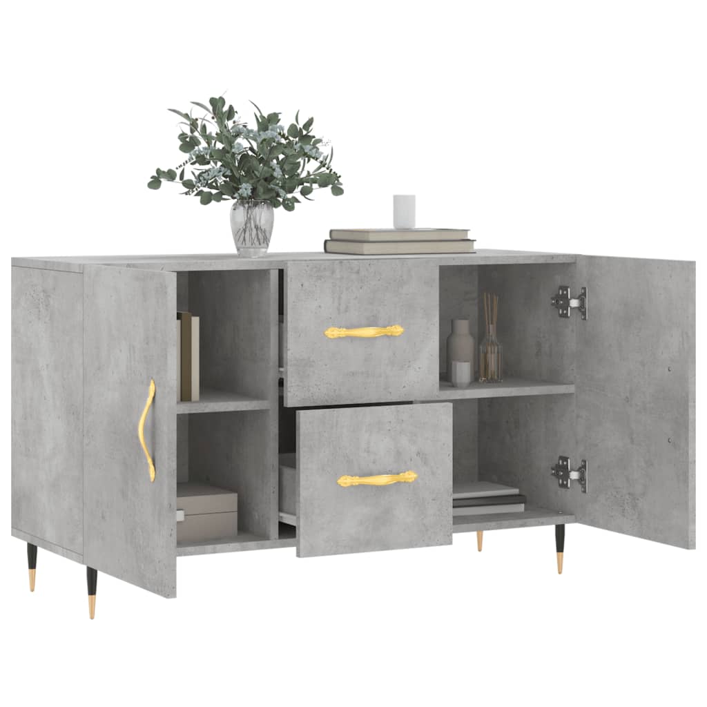 Credenza Grigio Cemento 100x36x60 cm in Legno Multistrato 828152
