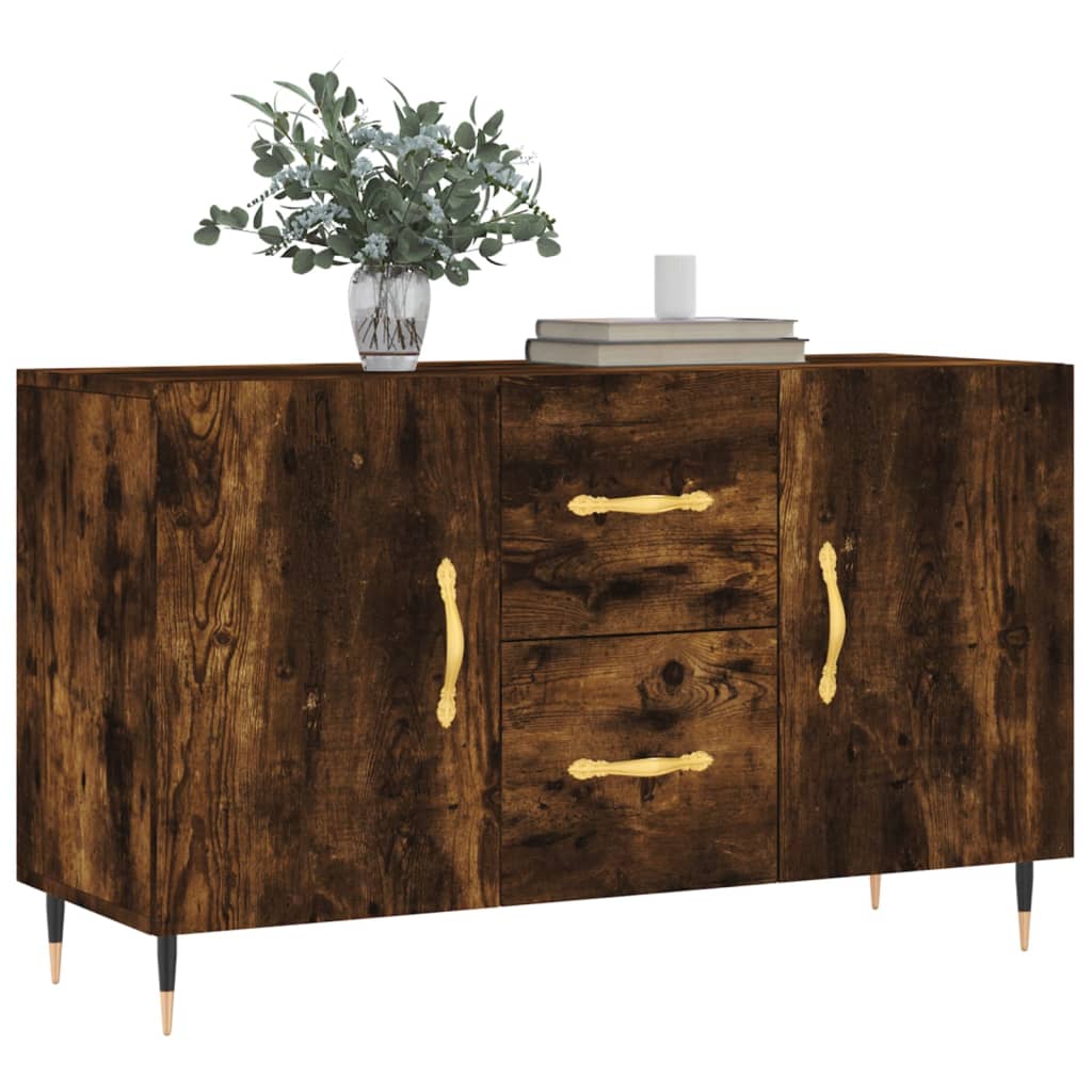 Credenza Rovere Fumo 100x36x60 cm in Legno Multistrato 828153