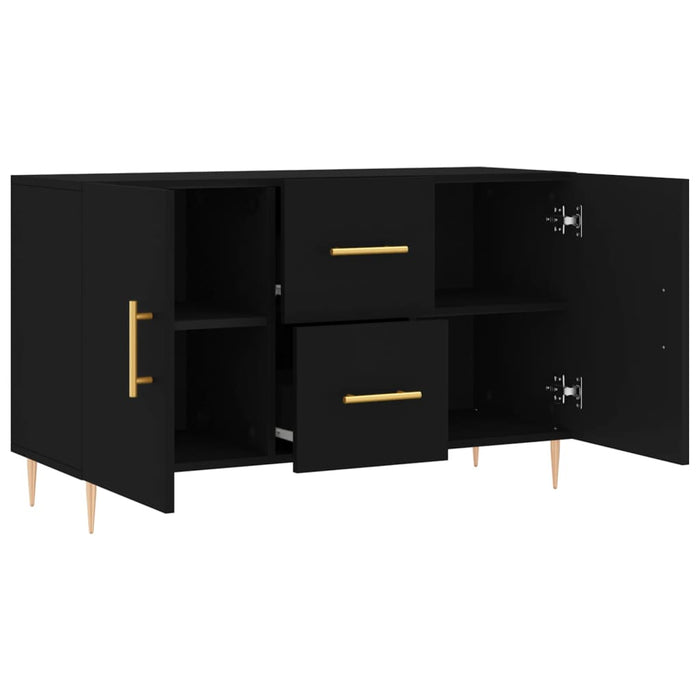 Credenza Nera 100x36x60 cm in Legno Multistrato 828157