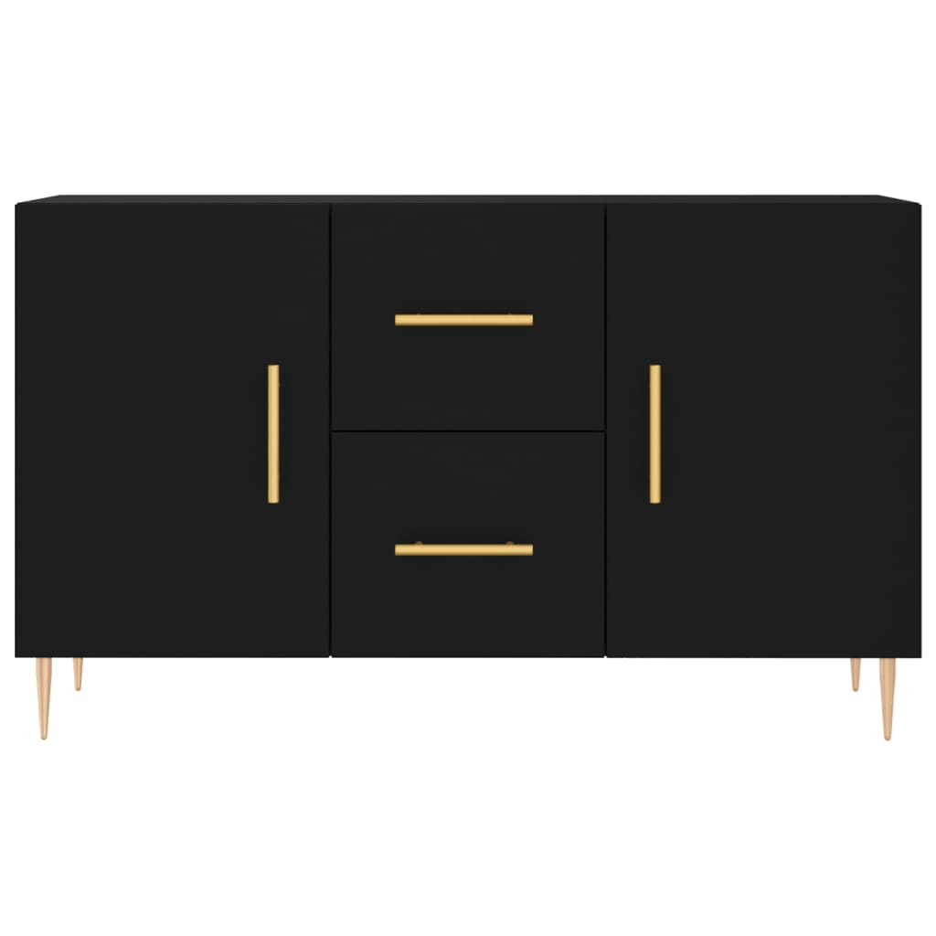 Credenza Nera 100x36x60 cm in Legno Multistrato 828157