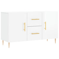 Credenza Bianco Lucido 100x36x60 cm in Legno Multistrato 828158