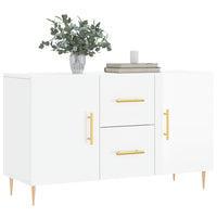 Credenza Bianco Lucido 100x36x60 cm in Legno Multistrato 828158