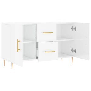 Credenza Bianco Lucido 100x36x60 cm in Legno Multistrato 828158