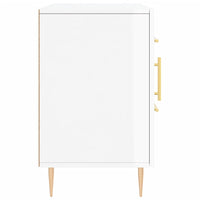 Credenza Bianco Lucido 100x36x60 cm in Legno Multistrato 828158