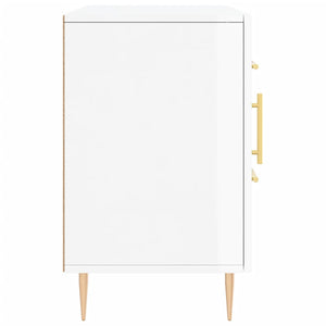 Credenza Bianco Lucido 100x36x60 cm in Legno Multistrato 828158