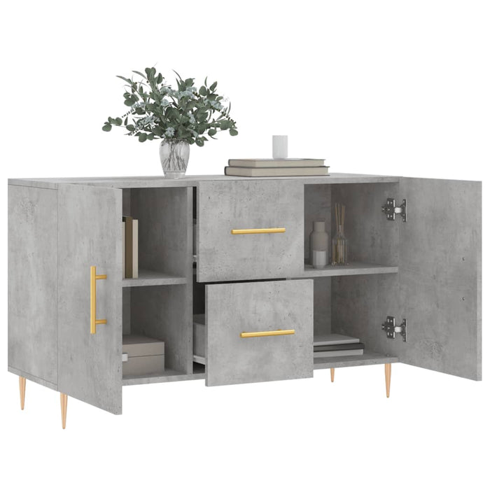 Credenza Grigio Cemento 100x36x60 cm in Legno Multistrato 828160