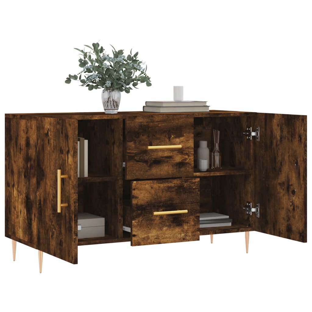 Credenza Rovere Fumo 100x36x60 cm in Legno Multistrato 828161