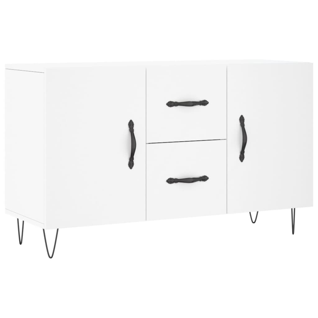 Credenza-Buffet-Armadio da cucina Bianca 100x36x60 cm in Legno Multistrato 802960
