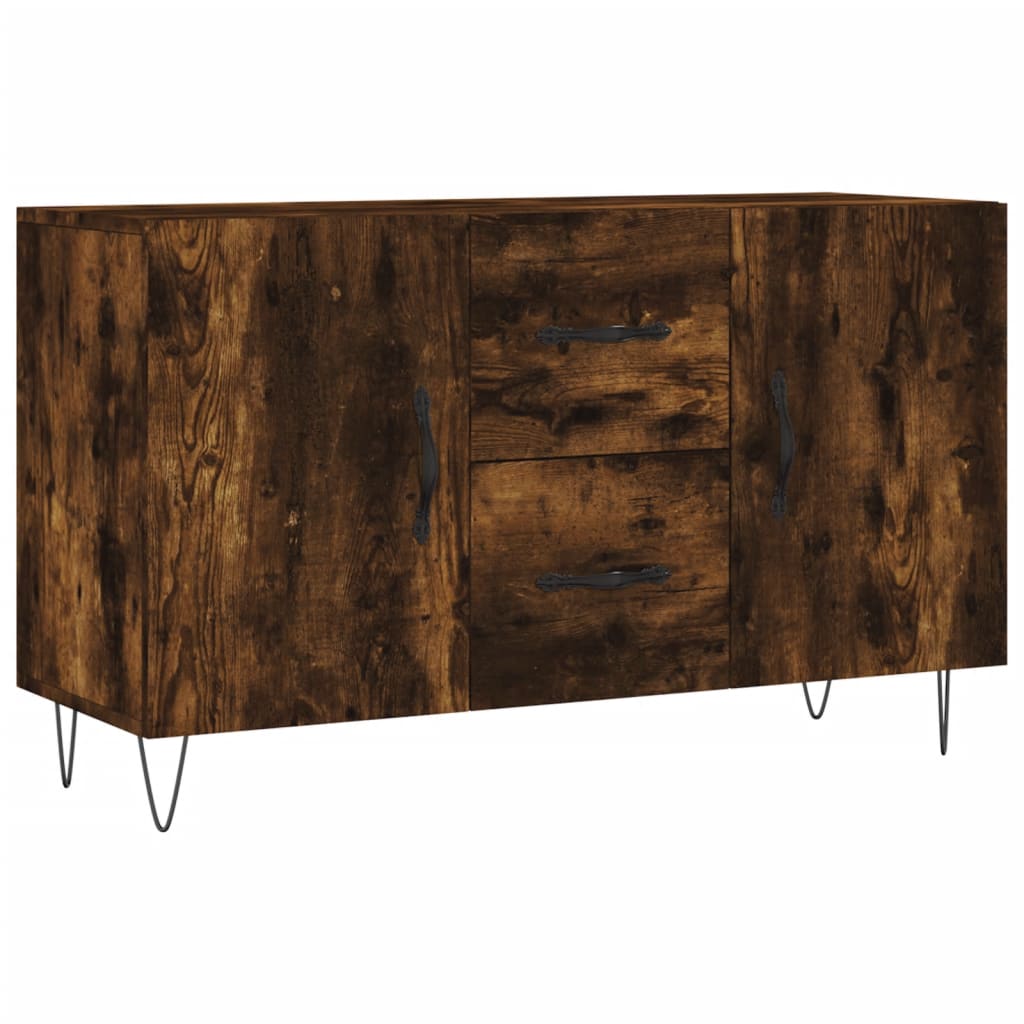 Credenza Rovere Fumo 100x36x60 cm in Legno Multistrato 828169