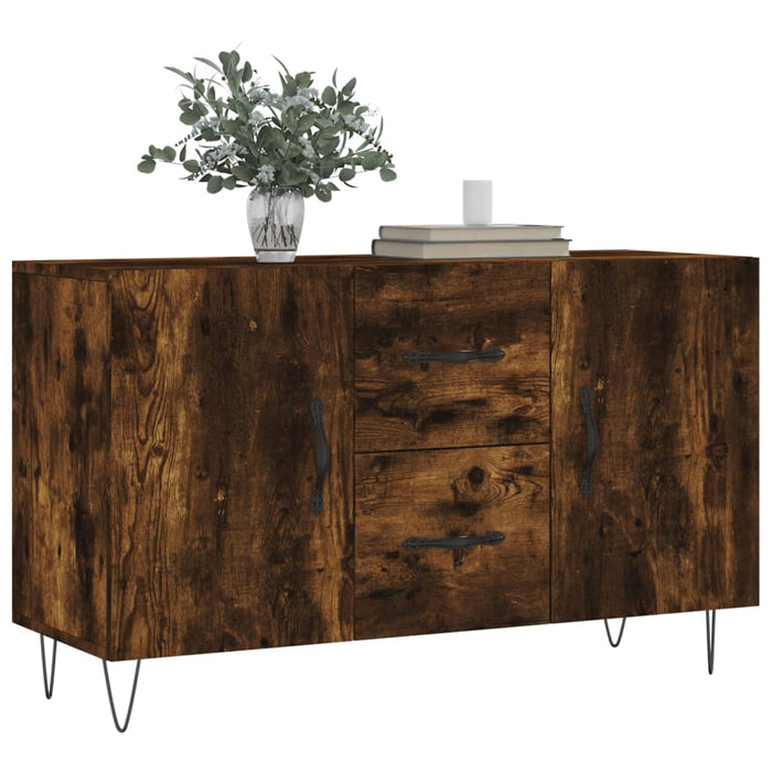 Credenza Rovere Fumo 100x36x60 cm in Legno Multistrato 828169