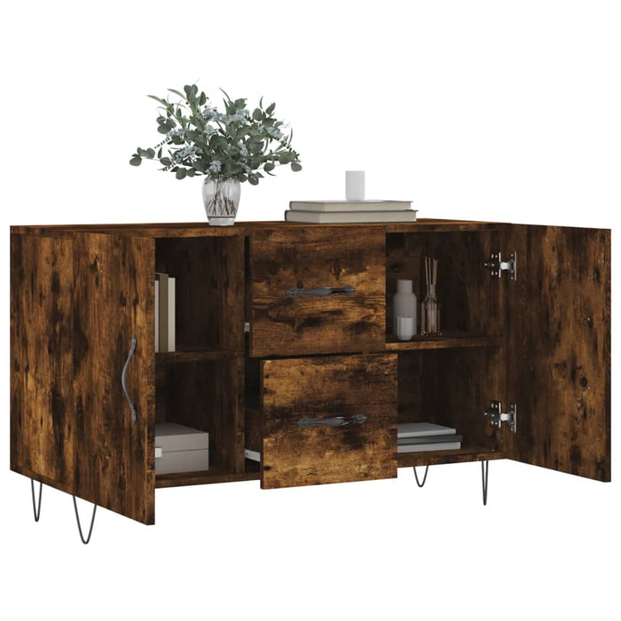 Credenza Rovere Fumo 100x36x60 cm in Legno Multistrato 828169