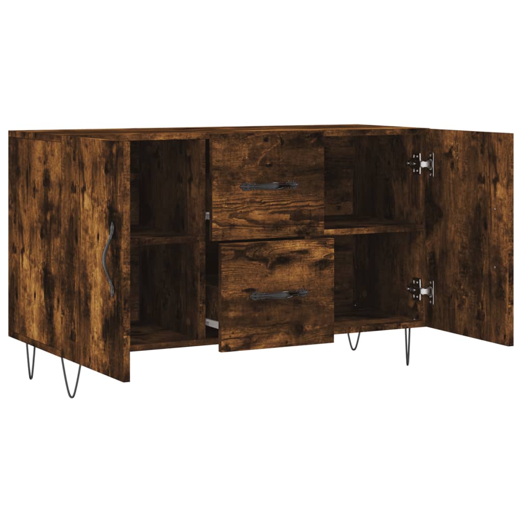 Credenza Rovere Fumo 100x36x60 cm in Legno Multistrato 828169