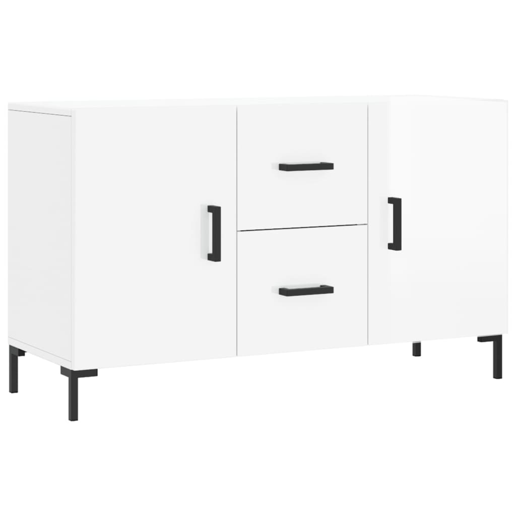 Credenza Bianco Lucido 100x36x60 cm in Legno Multistratocod mxl 127980