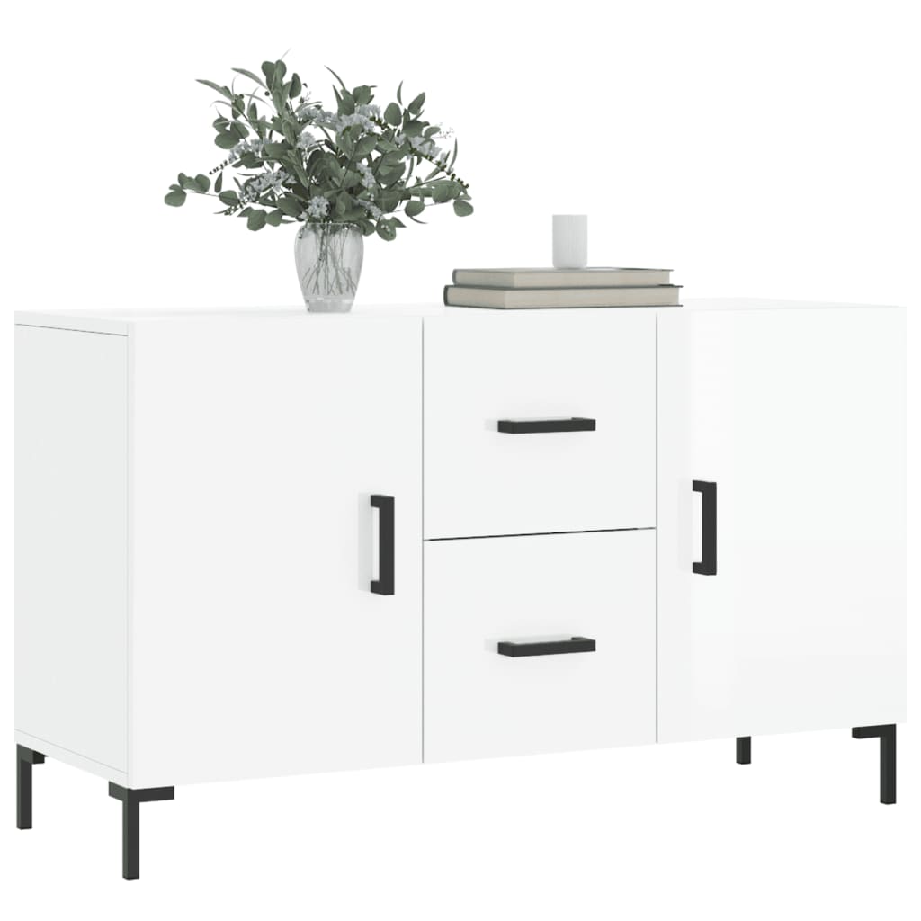 Credenza Bianco Lucido 100x36x60 cm in Legno Multistratocod mxl 127980