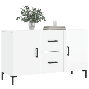 Credenza Bianco Lucido 100x36x60 cm in Legno Multistratocod mxl 127980