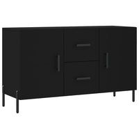 Credenza-Buffet-Armadio da cucina Nera 100x36x60 cm in Legno Multistrato