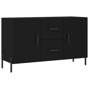 Credenza-Buffet-Armadio da cucina Nera 100x36x60 cm in Legno Multistrato
