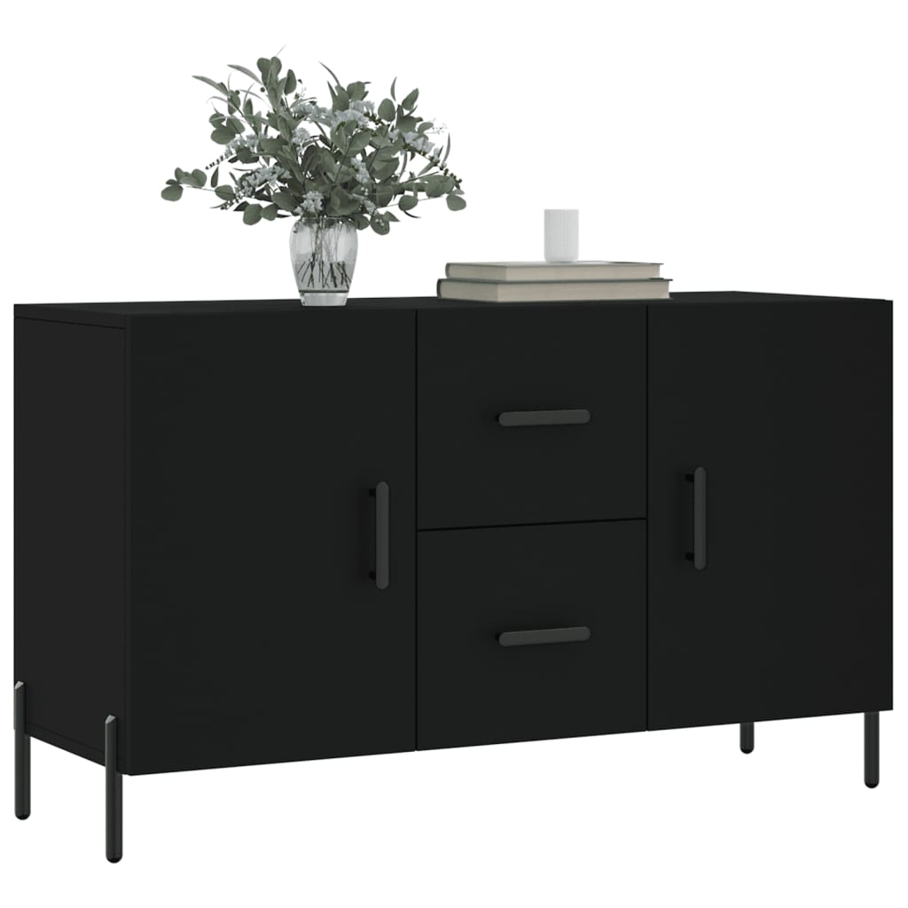 Credenza Nera 100x36x60 cm in Legno Multistrato 828181