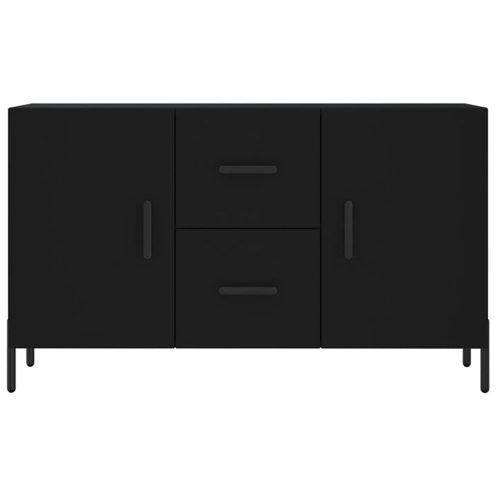 Credenza-Buffet-Armadio da cucina Nera 100x36x60 cm in Legno Multistrato