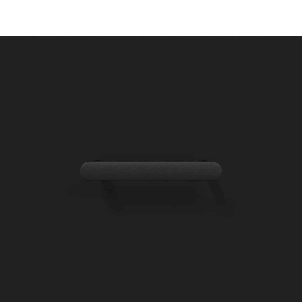 Credenza-Buffet-Armadio da cucina Nera 100x36x60 cm in Legno Multistrato