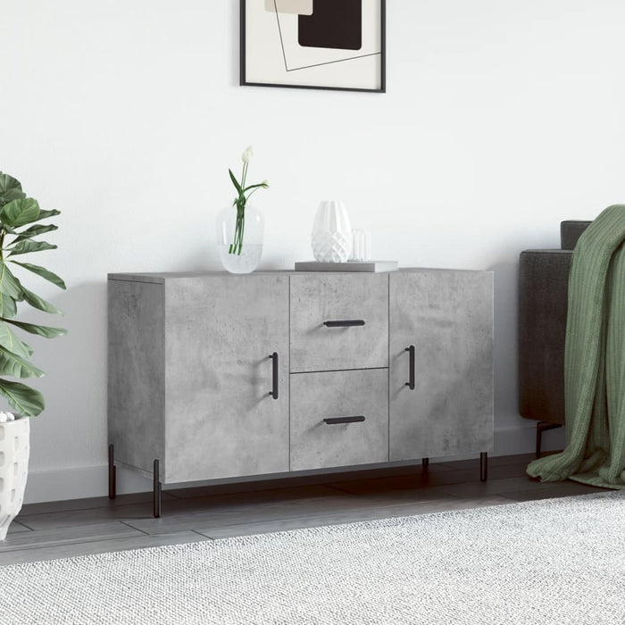 Credenza Grigio Cemento 100x36x60 cm in Legno Multistrato 828184