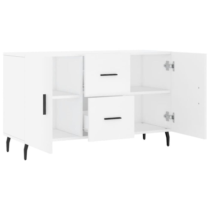 Credenza-Buffet-Armadio da cucina Bianca 100x36x60 cm in Legno Multistrato 210520