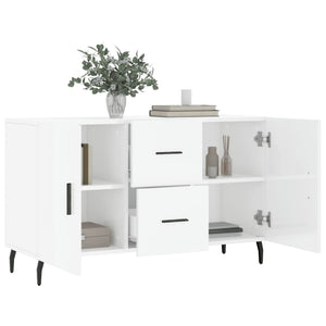 Credenza Bianco Lucido 100x36x60 cm in Legno Multistrato 828190