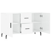 Credenza Bianco Lucido 100x36x60 cm in Legno Multistrato 828190