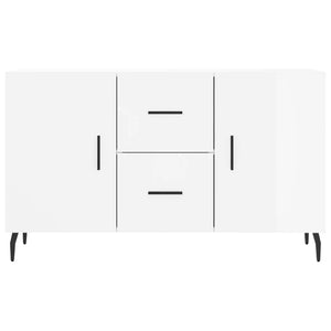Credenza Bianco Lucido 100x36x60 cm in Legno Multistrato 828190
