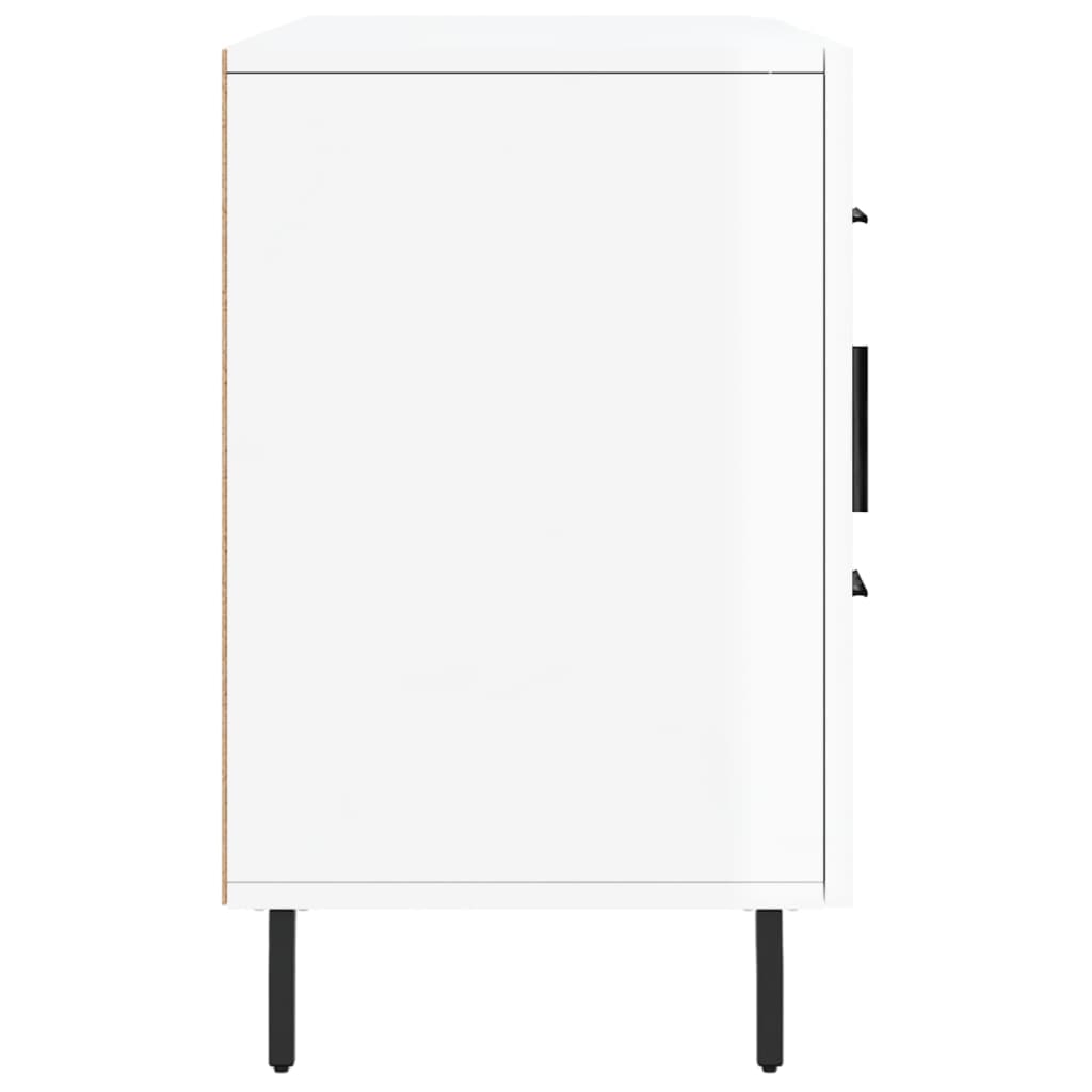 Credenza Bianco Lucido 100x36x60 cm in Legno Multistrato 828190