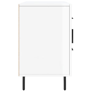 Credenza Bianco Lucido 100x36x60 cm in Legno Multistrato 828190