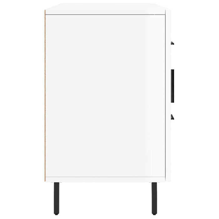 Credenza Bianco Lucido 100x36x60 cm in Legno Multistrato 828190