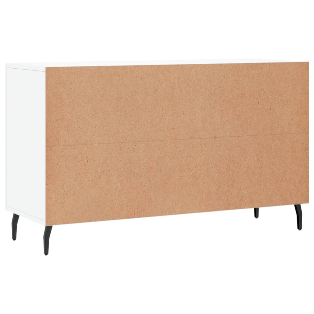 Credenza Bianco Lucido 100x36x60 cm in Legno Multistrato 828190