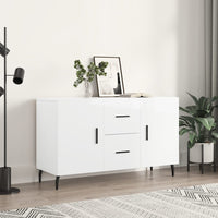 Credenza Bianco Lucido 100x36x60 cm in Legno Multistratocod mxl 104016