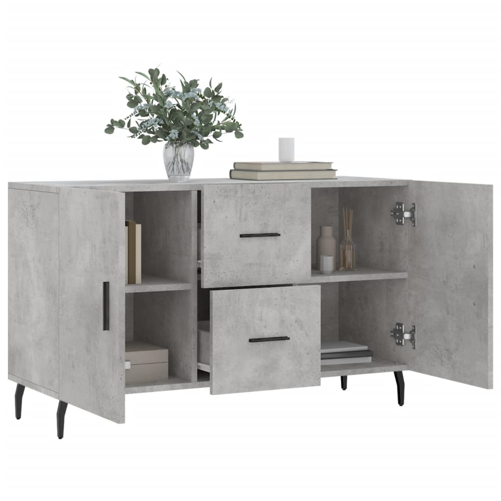Credenza Grigio Cemento 100x36x60 cm in Legno Multistrato 828192