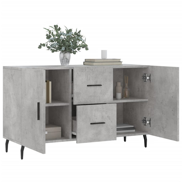 Credenza Grigio Cemento 100x36x60 cm in Legno Multistrato 828192