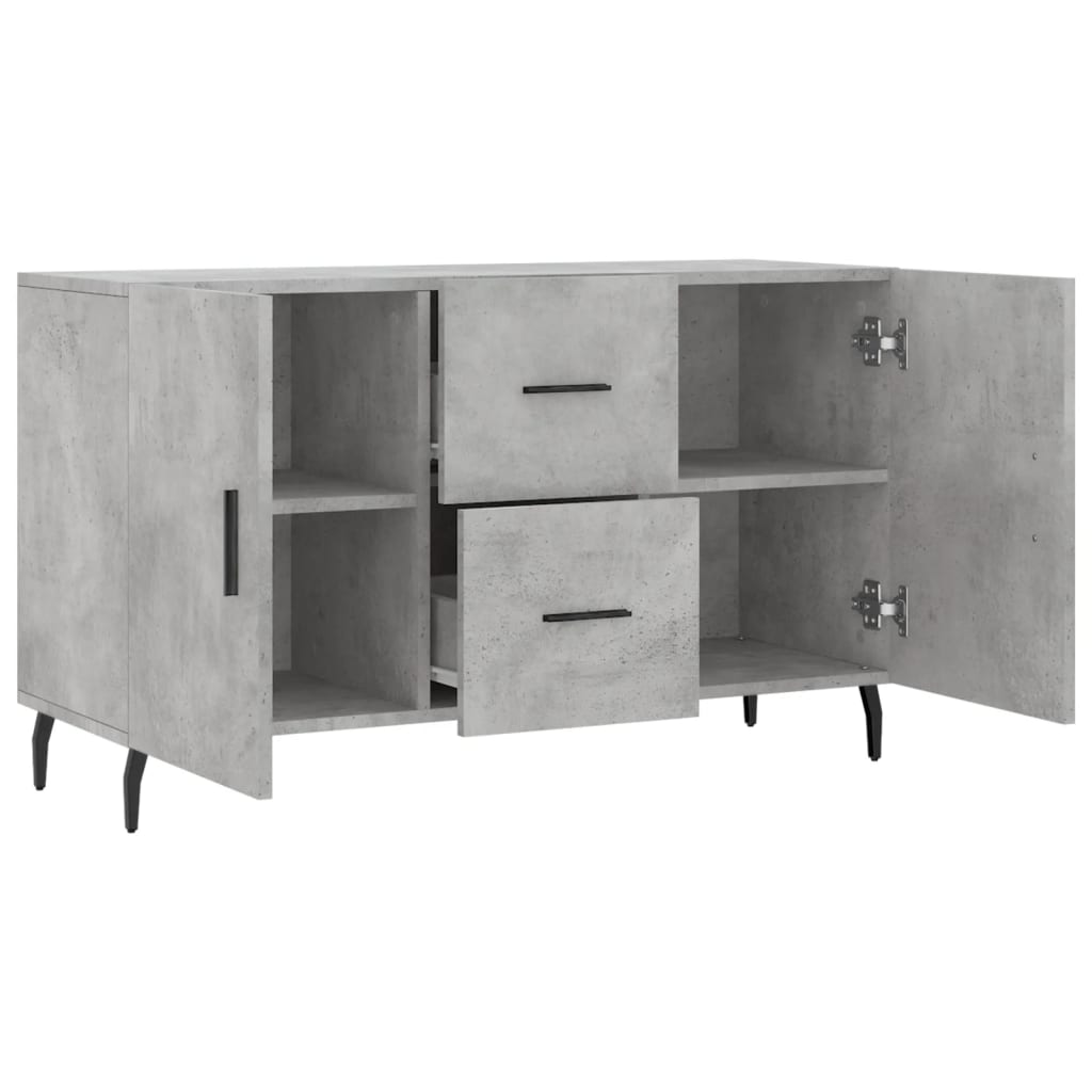 Credenza Grigio Cemento 100x36x60 cm in Legno Multistrato 828192