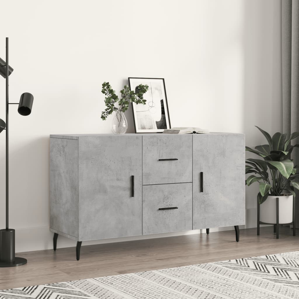 Credenza Grigio Cemento 100x36x60 cm in Legno Multistrato 828192