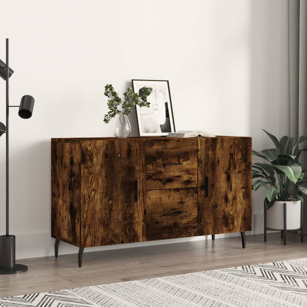 Credenza Rovere Fumo 100x36x60 cm in Legno Multistrato 828193