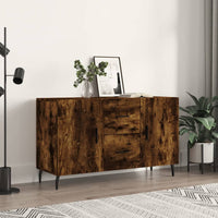 Credenza Rovere Fumo 100x36x60 cm in Legno Multistrato 828193
