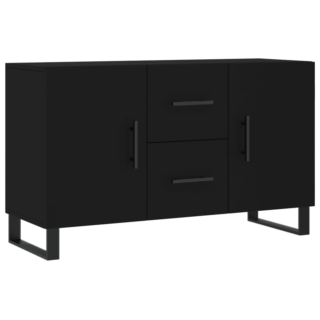 Credenza Nera 100x36x60 cm in Legno Multistrato 828197