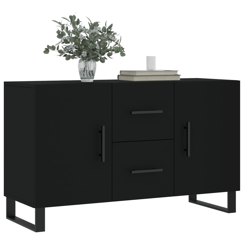 Credenza Nera 100x36x60 cm in Legno Multistrato 828197