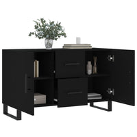 Credenza Nera 100x36x60 cm in Legno Multistrato 828197