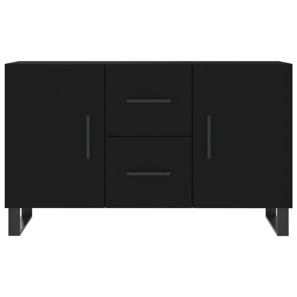 Credenza Nera 100x36x60 cm in Legno Multistrato 828197