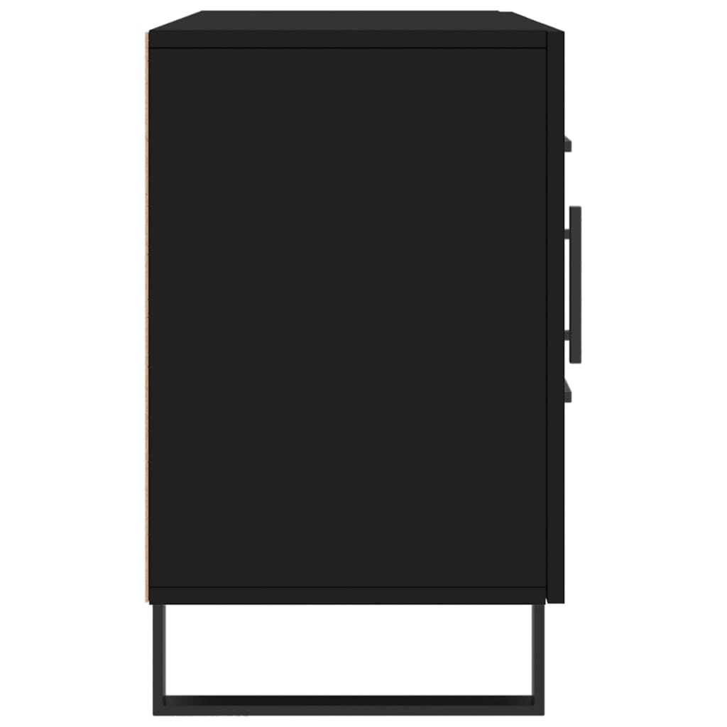 Credenza Nera 100x36x60 cm in Legno Multistrato 828197