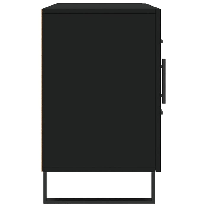 Credenza Nera 100x36x60 cm in Legno Multistrato 828197