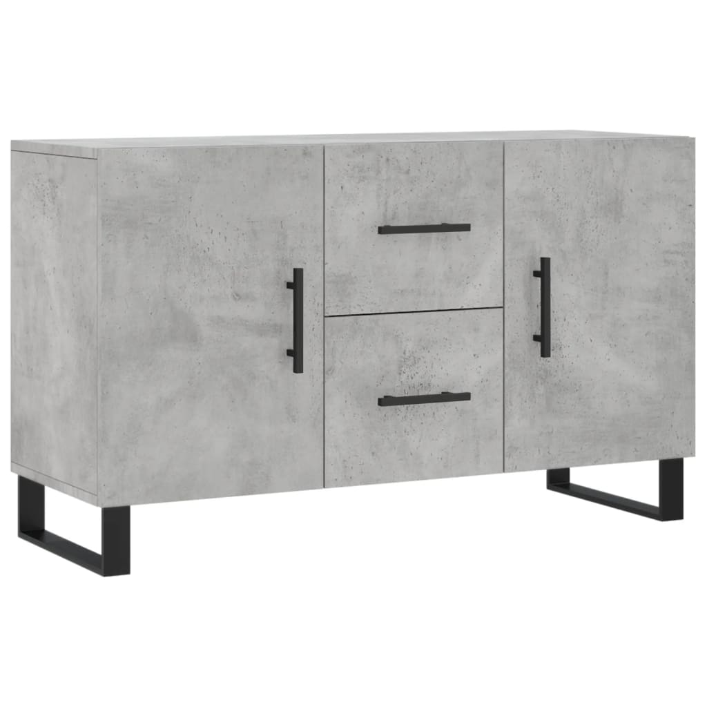 Credenza-Buffet-Armadio da cucina Grigio Cemento 100x36x60 cm in Legno Multistrato