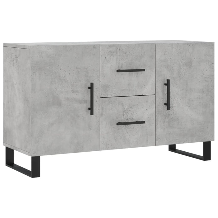 Credenza-Buffet-Armadio da cucina Grigio Cemento 100x36x60 cm in Legno Multistrato